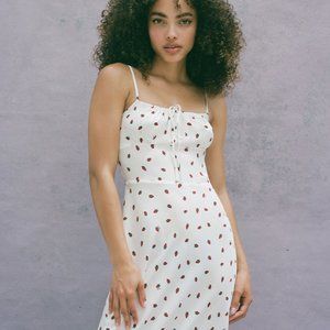 AUTHENTIC Realisation Par Alba in White Strawberry midi dress—sizen small